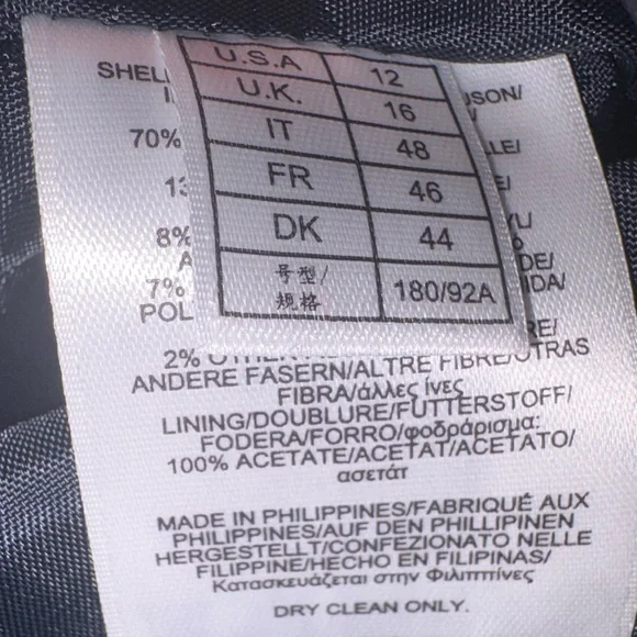 Brooks Brothers Navy Tweed Fringe Sleeveless Dress Belted Size 12 - Picture 9 of 9